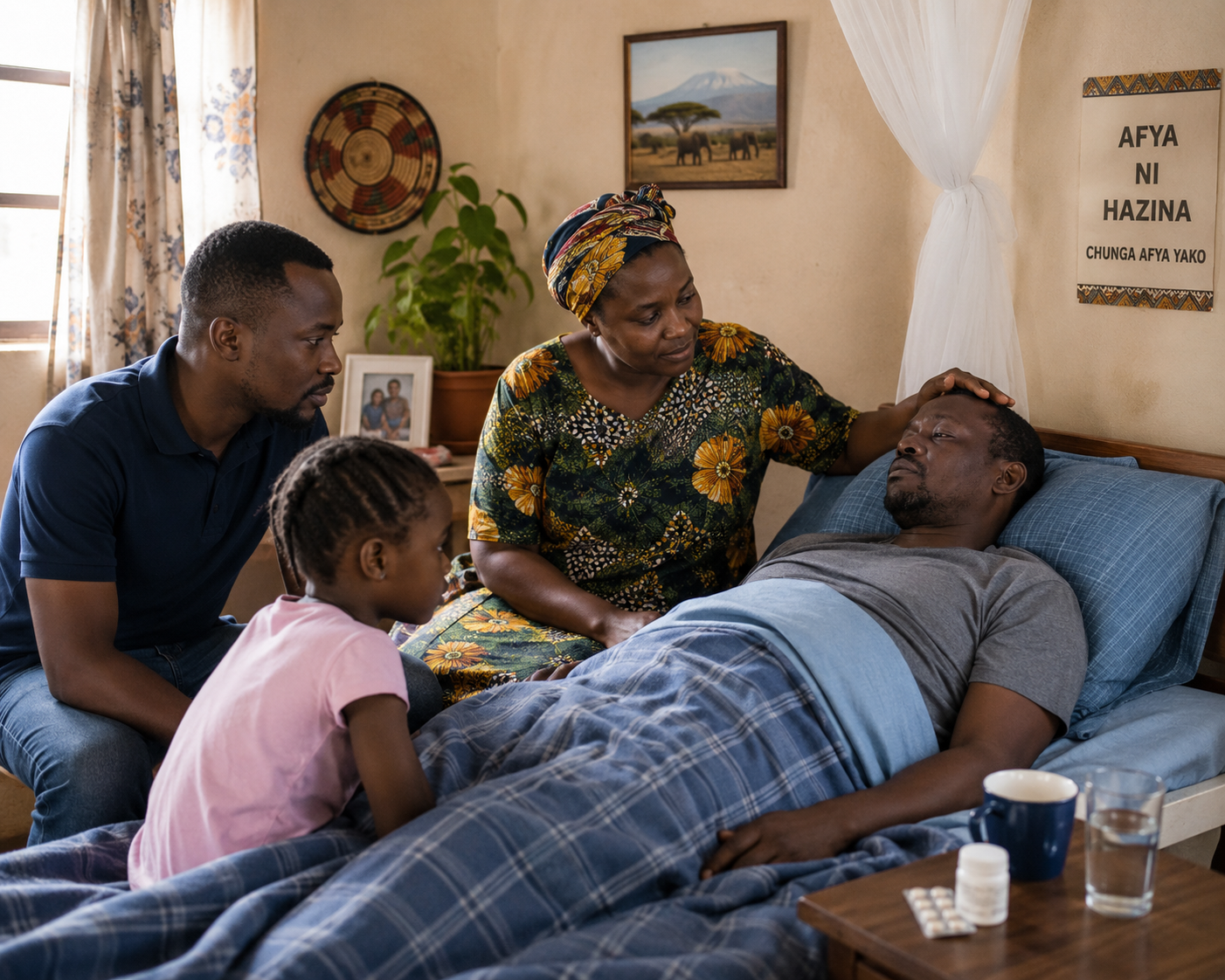 Caregiver supporting a client at home
